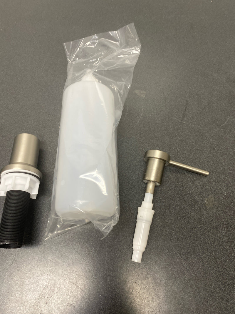 Moen Spot Resist Stainless Deck Mounted Kitchen Lotion or Soap Dispenser with Above the Sink Refillable Bottle, 3942SRS