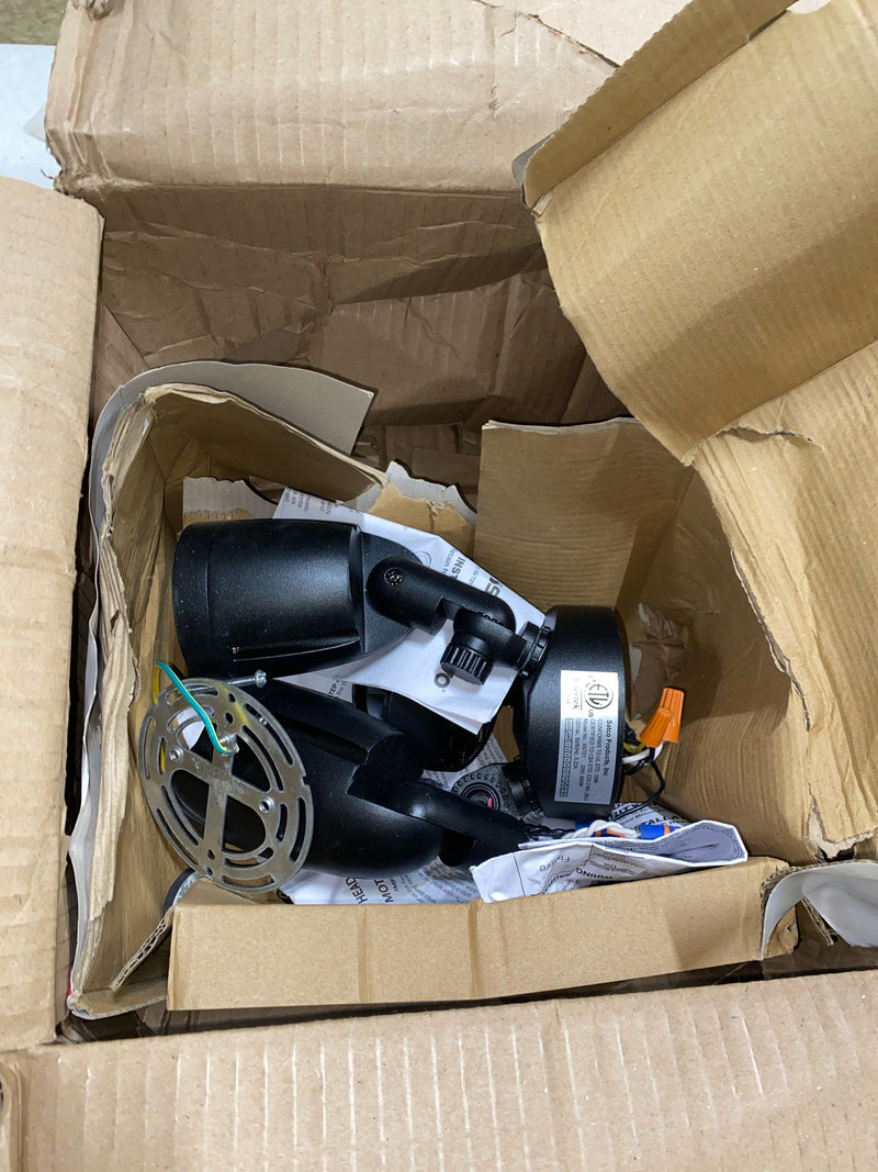 Satco 65/721 Dual Bullet-Head Security Flood Light, with Motion Sensor, 4000K, Black