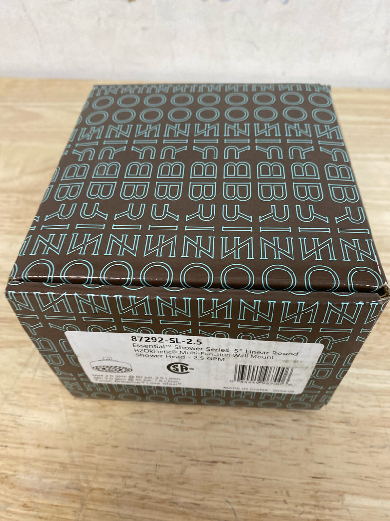 Brizo Brizo Universal Showering: 5” Linear Round H2Okinetic Multi-Function Wall Mount Shower Head - 2.5 GPM - 87292-SL-2.5
