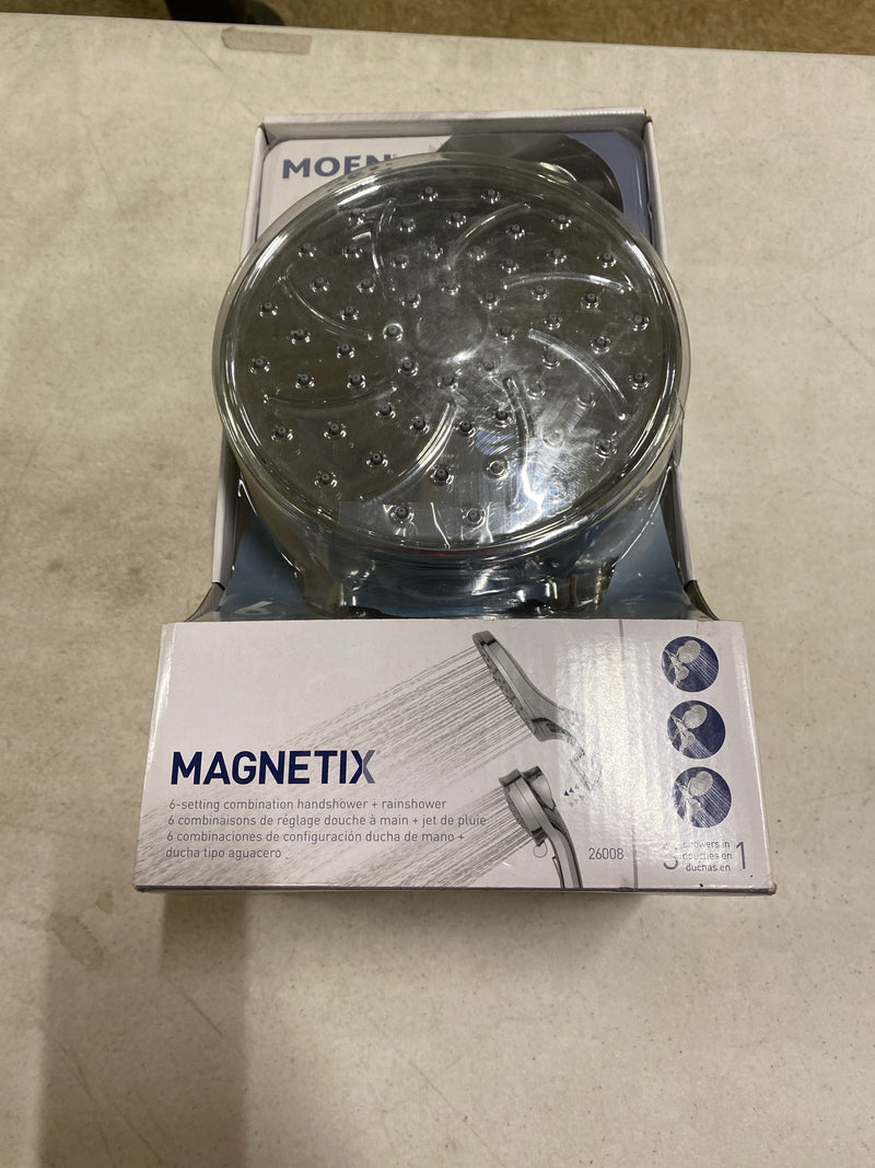 Moen 26008 Magnetix Handheld/Rain Shower Head 2-in-1 Combo Featuring Magnetic Holder Technology - Chrome