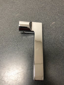 Baldwin Square Non-Turning Two-Sided Through-Door Dummy Door Lever Set with Square Rosette from the Reserve Collection - Polished Chrome