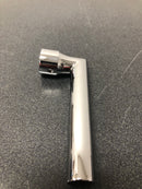 Baldwin HDTUBCFR260 Tube Non-Turning One-Sided Dummy Door Lever with 5 Inch Rectangle Rose from the Reserve Collection - Polished Chrome