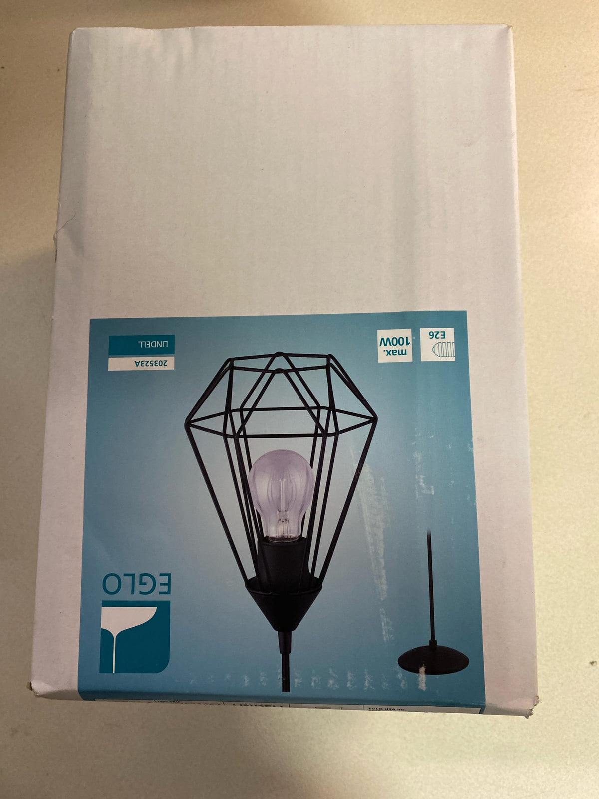 Eglo 203523A Lindell 1-Light Pendant - Matte Black