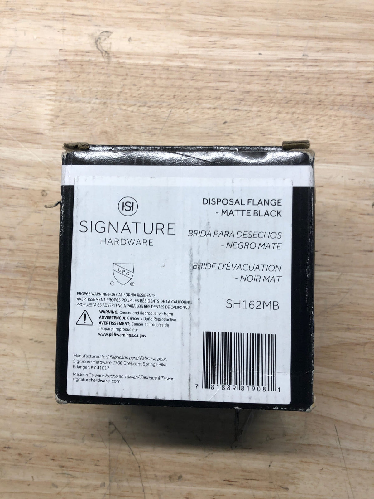 Signature Hardware SH162MB 3-1/2" Brass Kitchen Garbage Disposal Flange and Stopper - Matte Black