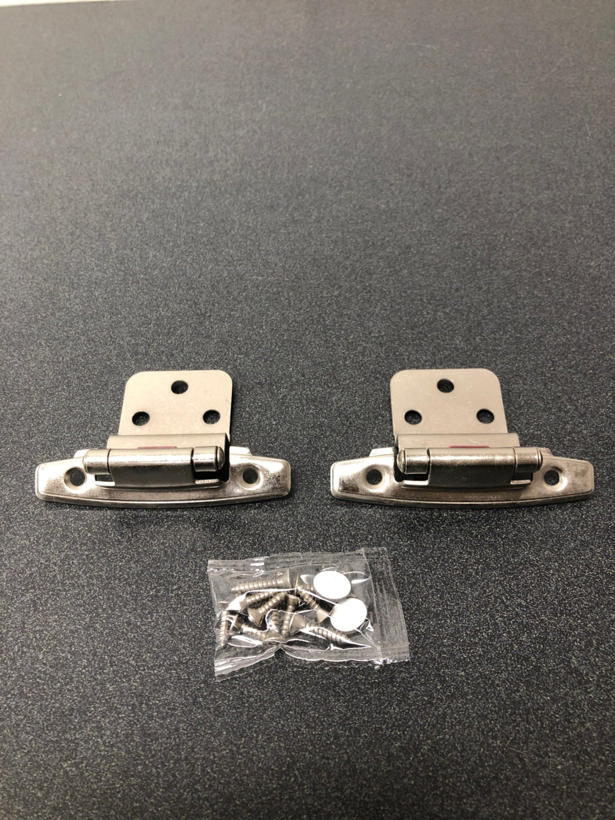 Hickory Hardware P295-SN Partial Inset Traditional Cabinet Door Hinge with Self Closing Function (Package of 2) - Satin Nickel