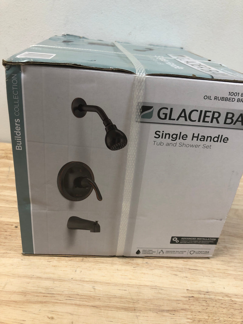 Glacier bay HD873X-0827D Builders Single Handle 1-Spray Tub and Shower Faucet 1.8 GPM in Bronze (Valve Included)