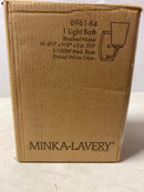 Minka Lavery 6961-84 Overland Park 1 Light 9" Tall Vantage Bathroom Sconce with Etched Glass Shade - Brushed Nickel