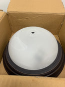Progress Lighting P3924-20 Melon 1 Light 11.375"W Flush Mount Ceiling Fixture - Antique Bronze