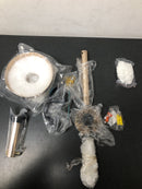 Antoine HY-8222-36G 36 in. Integrated LED Indoor Gold Crystal Chandelier Retractable Blades Ceiling Fan with Light and Remote