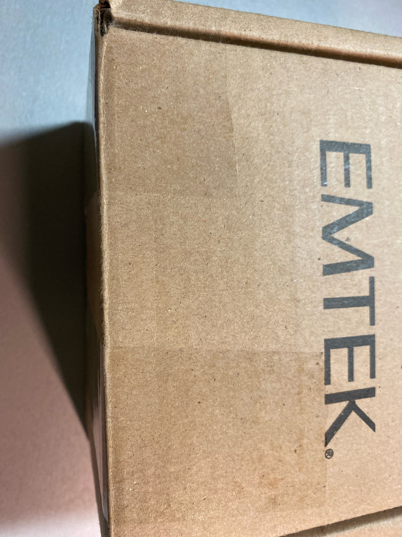 Emtek 5212HLOUS15LH Helios Left Handed Privacy Door Lever Set with Modern Rectangular Rose - Satin Nickel