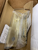 Baldwin EEDELxROUSBE044 Del Mar One Piece Single Cylinder Keyed Entry Handleset with Interior Round Knob and Emergency Egress Function - Lifetime Satin Brass