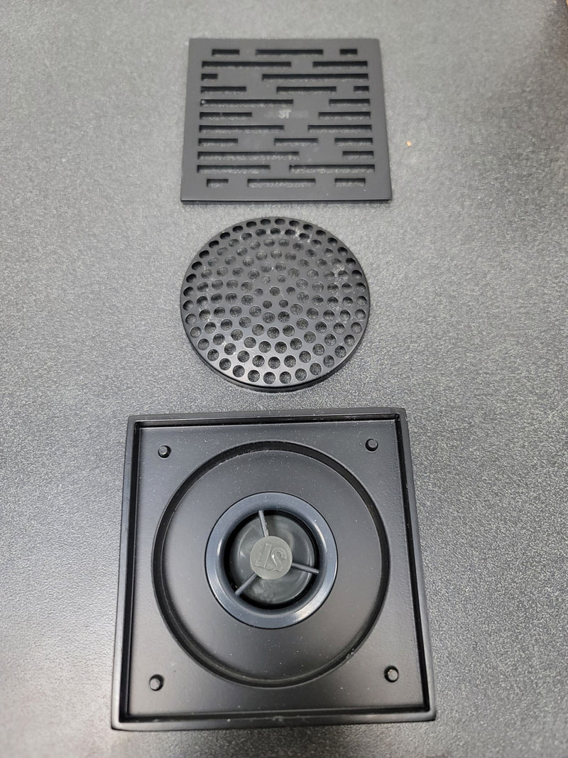 Kingston Brass BSF6310MB Watercourse 4" Wide Transit Square Shower Drain - Matte Black