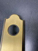 Grandeur 844131 Arc Solid Brass Rose Keyed Entry Single Cylinder Full Plate "S" Grip Handleset with Grande Victorian Knob and 2-3/8" Backset - Vintage Brass