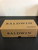 Baldwin Reserve Tube Satin Nickel Bed/Bath Door Handle with Contemporary Round Rose