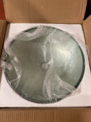 Miseno MNO032NV-OVAL Silver Painted Foil 21-1/2" Oval Glass Vessel Bathroom Sink