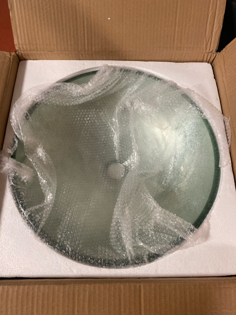 Miseno MNO032NV-OVAL Silver Painted Foil 21-1/2" Oval Glass Vessel Bathroom Sink