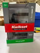 Kwikset 720MAL RCT 15 CP Mirada Matte Black Rectangle Hall/Closet Door Handle with Microban Antimicrobial Technology