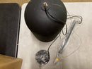 Capital Lighting 351612BI Dolby 10" Wide Pendant with Metal and Frosted Glass Shade - Black Iron
