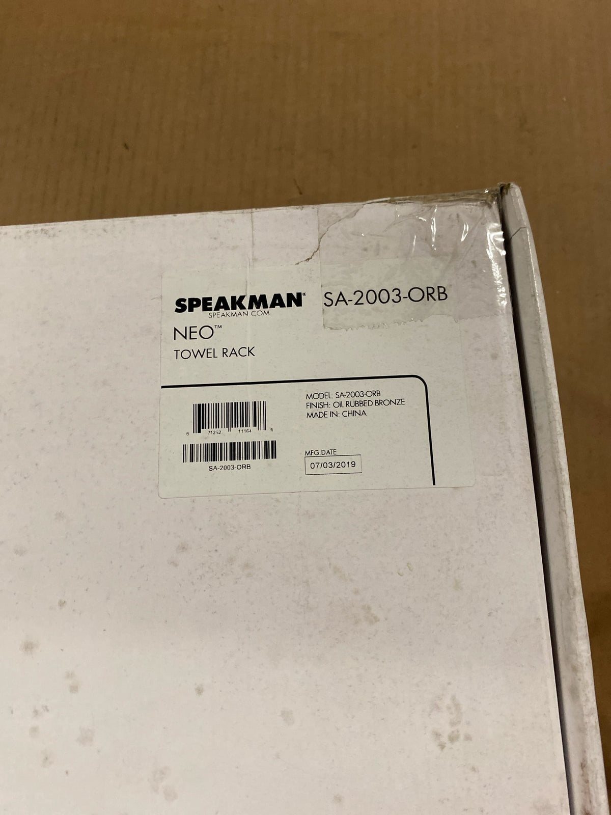 Speakman SA-2003-ORB Neo 23-5/8" Brass Towel Rack - Oil-Rubbed Bronze