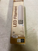 Bulbrite 5W LED T9 5" Filament Bulb, E26 Base, Dimmable 2700K, Frost