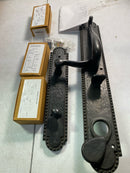 Signature Hardware 441554 Marconi Right Handed Solid Bronze Full Plate Keyed Entry Single Cylinder Door Handleset with Interior Lever and 2-3/8" Backset