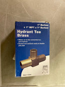 Water source HT111NL 1 in. x 1 in. x 1 in. Brass Yard Hydrant Tee