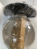 Worth home products FM-62MB-56CG WHP 6 in. Matte Black Recessed Light Semi-Flush Can Conversion Kit with Clear Glass Globe Shade