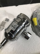 Kichler 43853CH Avery 10.25 in. 1-Light Chrome Farmhouse Shaded Kitchen Goblet Mini Pendant Light with Clear Seeded Glass