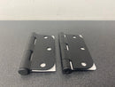 Emtek 92033US19 3-1/2" x 3-1/2" Plated Steel Heavy Duty 5/8" Radius Round Corner Plain Bearing Hinges - Pair - Flat Black