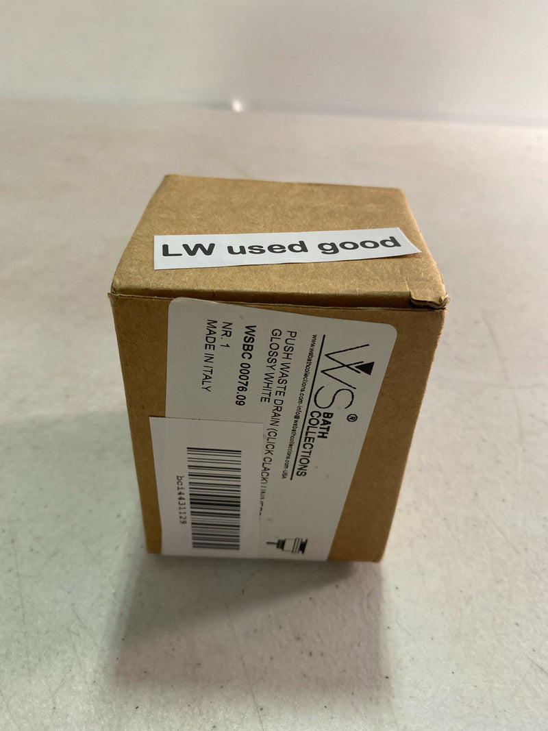 WS Bath Collections WSBC 00076.09 WSBC Fittings 1-3/8" Pop-Up Drain Assembly - Glossy White