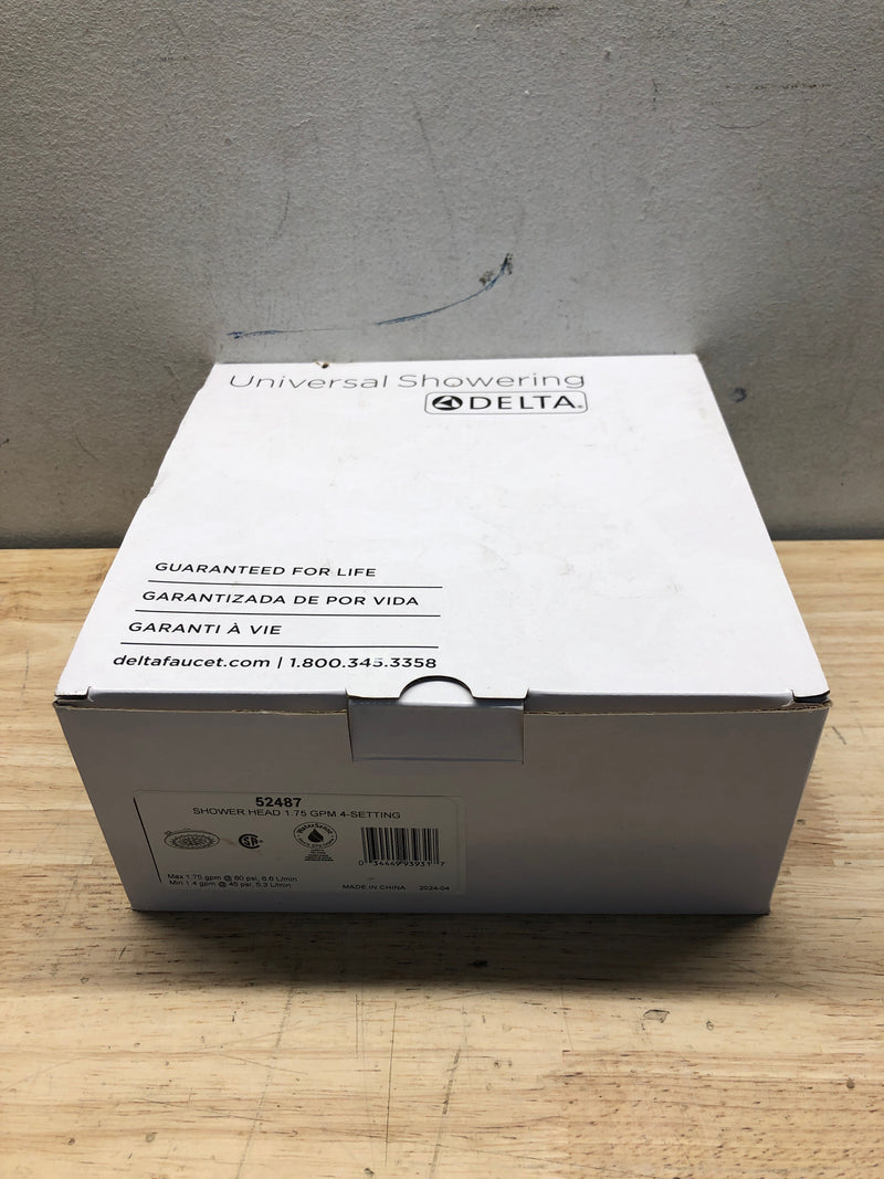 Delta 52487 UltraSoak 8" Round 1.75 GPM Multi Function Shower Head with H2Okinetic Technology - Chrome