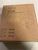Nora Track Light NT-349B - Black - Slope Pendant Adapter - Single or Dual Circuit - Compatible with Halo Track