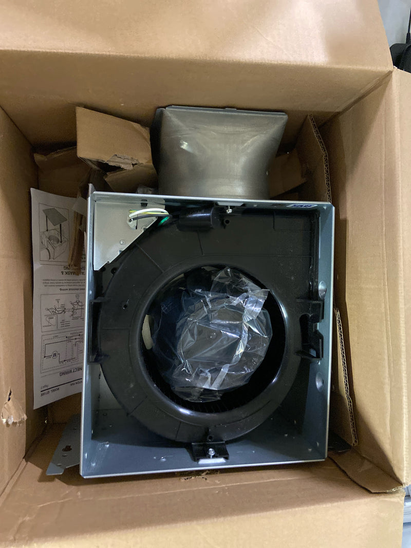 Broan QT130E QT 130 CFM 1.5 Sone Ceiling Mounted Energy Star Certified Bath Fan with Galvanized Steel Housing - N/A