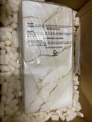 Justice Design Group CER-0950-STOC-LED1-1000 Ambiance 14" Tall Rectangular Closed Top LED Wall Sconce - Carrara Marble