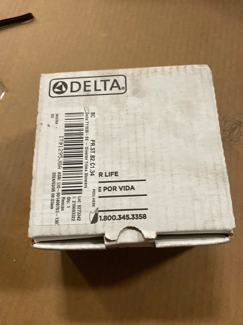 Delta T11835-SS Saylor Three Function Diverter Valve Trim Less Rough-In Valve - Two Independent Positions, One Shared Position - Brilliance Stainless