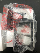 Lnc MAVENZHD14249V7 Black Outdoor Wall Sconce, Garage Porch Entry Water-resistant Anti-Rust Square Exterior Lighting with Seeded Glass Shade