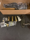 Emtek Medium Bronze Handleset 451332CDMBLH Greeley Tub ENT Cody Lever (Left Hand)