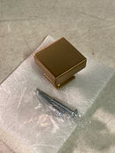 Amerock BP37440CZ Lintel 1-1/4 Inch Square Cabinet Knob - Champagne Bronze