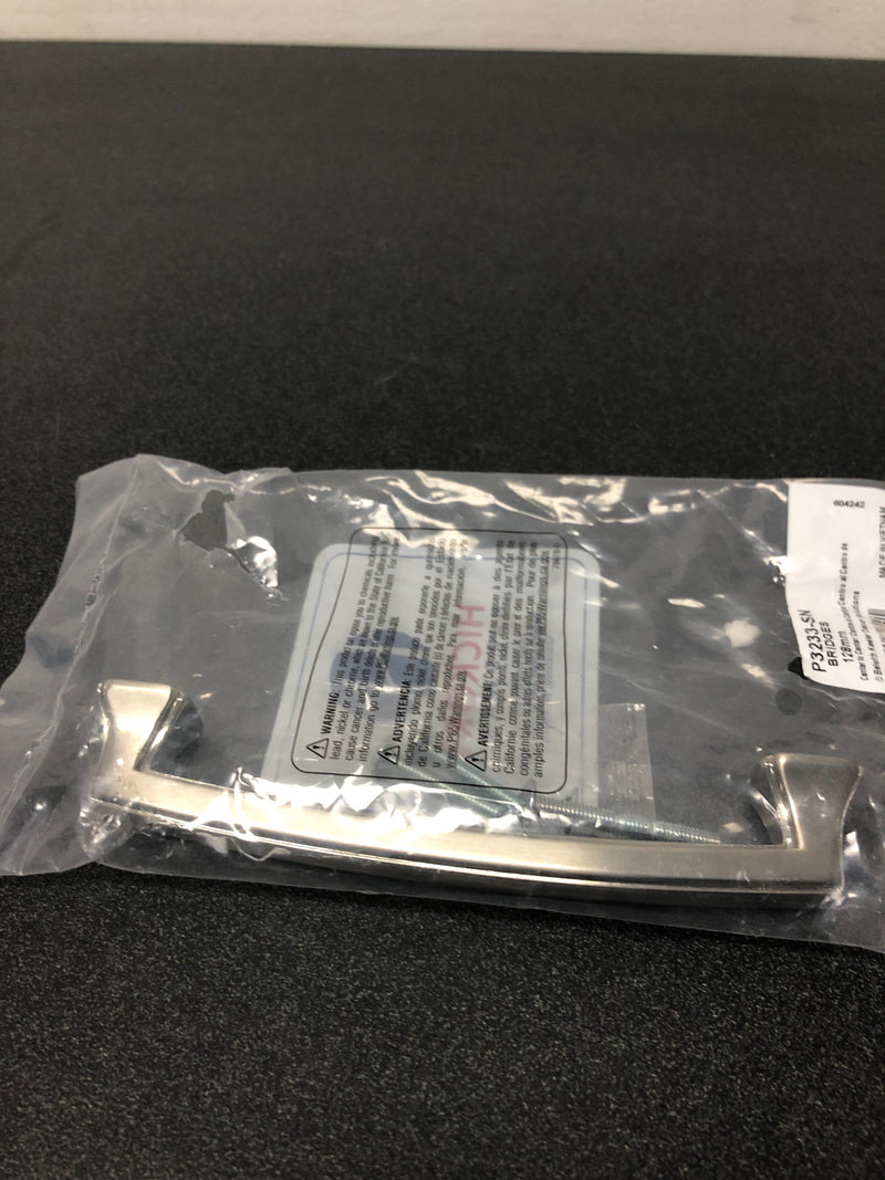 Hickory Hardware P3233-SN Bridges 5-1/16" Center to Center Bridge Style Bold Square Cabinet Handle / Drawer Pull - Satin Nickel