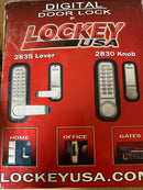 Lockey 2835WH 2000 Series Keyless Entry Single Combination Mechanical Lever Set with Optional Passage Function - White