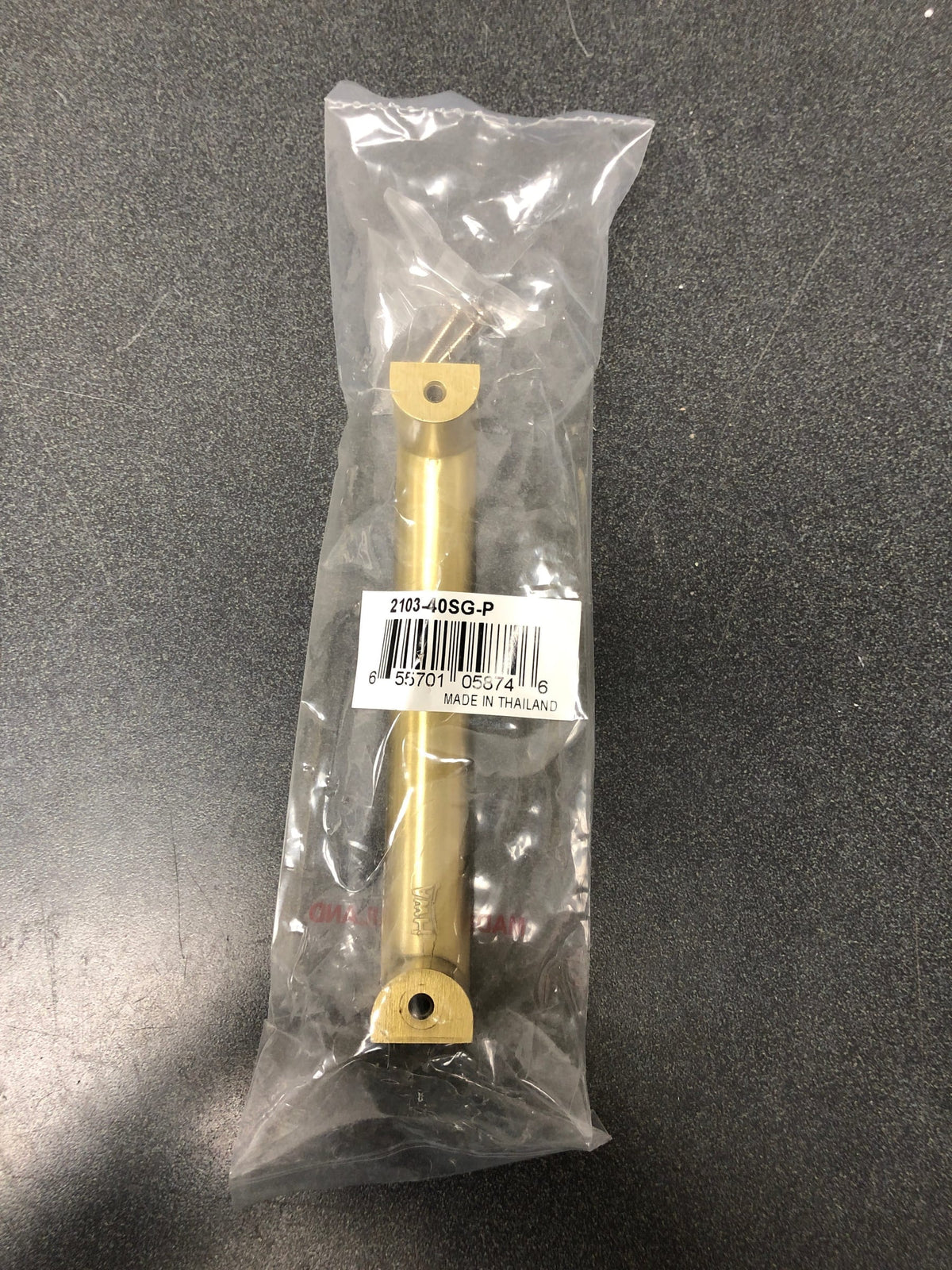 Berenson 2103-40SG-P Elevate 5-1/16" (128 mm) Center to Center Thick Wide Square Cabinet Handle / Drawer Pull - Satin Gold