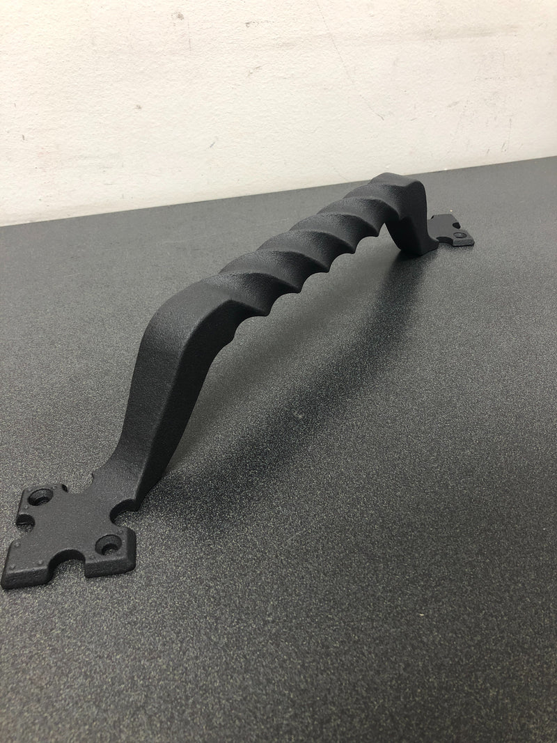 Emtek 76029FBS 18" Height Wrought Steel San Carlos Door Pull from the Wrought Steel Collection - Flat Black