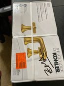 Kohler Setra 8 in. Widespread Double Handle Bathroom Faucet in Vibrant Moderne Brushed Brass Gold K-R29666-3D-2MB