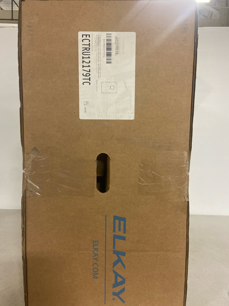 Elkay ECTRU12179TC Crosstown 13-1/2" Undermount Single Basin Stainless Steel Bar Sink with Basin Rack and Basket Strainer - Stainless Steel