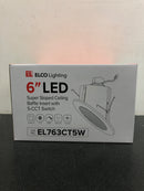 Elco EL763CT5W 6" Super Sloped Ceiling LED Baffle Inserts - White