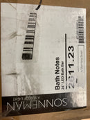 Sonneman Modern Lighting 2611.23 Bath Notes LED Decorative Vanity, Wall Lighting Fixture for Bathroom, Bedroom, or Hallway with Thick and Thin Pattern - 3000K - 24" - Satin Chrome