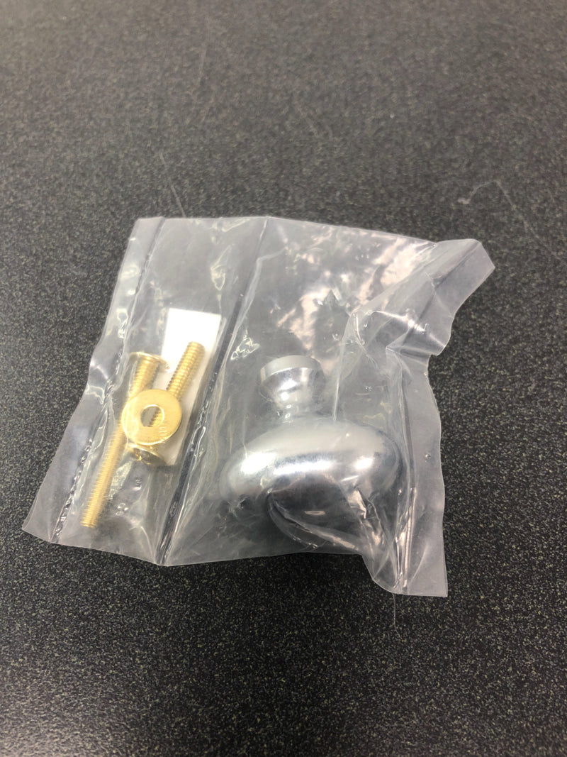 Schaub and Company 719-26 Country 1-3/8" Solid Brass Traditional Egg / Oval Cabinet Knob - Chrome