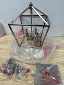 Millennium Lighting 3234-SN Ritner 4 Light 12" Wide Taper Candle Pendant - Satin Nickel