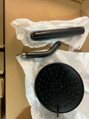Delta T342704-BL Modern Round Non Shared Shower System with Shower Head, Hand Shower, Shower Arm, and Hose - Matte Black