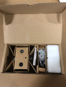 Baldwin PSCCYCSR190 Contemporary Crystal Passage Door Knob Set with Contemporary Square Rose from the Reserve Collection - Satin Black